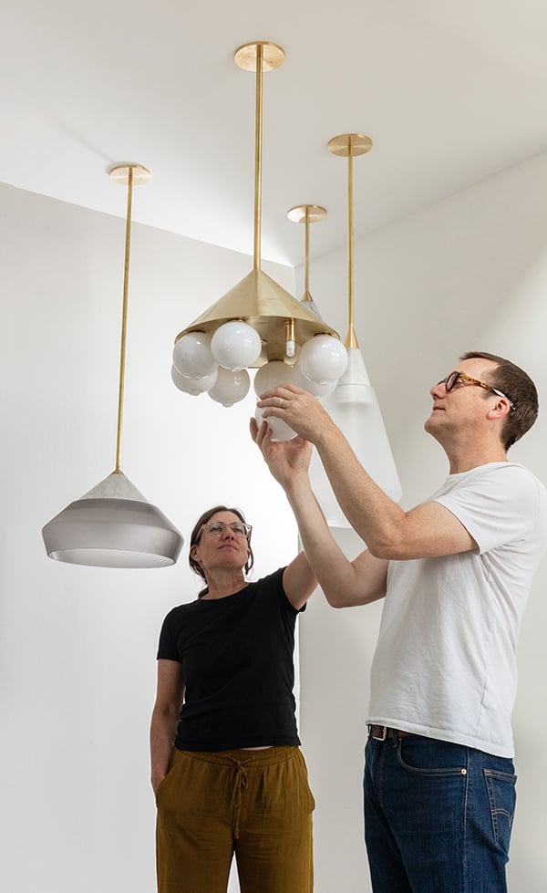 Karen Gilbert and Paul Pavlak Hanging Lights